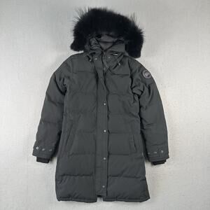 Canada Goose Black Long Parka with Fur Trim Hood